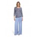 Betty Barclay - 2945 1688 - T-shirt blauw bruin luipaard print.